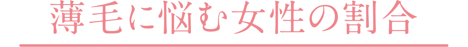 薄毛に悩む女性の割合