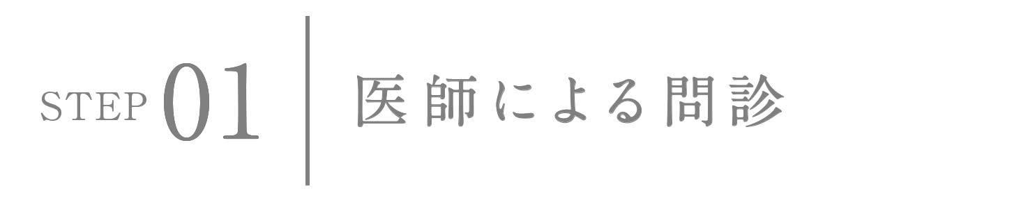 STEP1.医師による問診